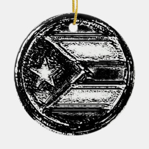 Puerto Rican Resistance Flag Circle Ornament
