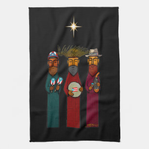 Puerto Rican Three Wise Men – Parranda Kitchen Towel