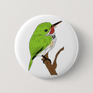 Puerto Rican Tody 2 Inch Round Button