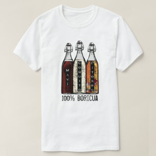 Puerto Rican Traditional Drinks 100% Boricua T-Shirt