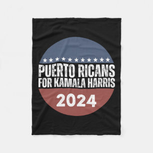 Puerto Ricans For Kamala Harris 2024  Fleece Blanket