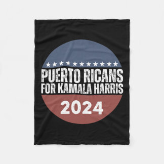 Puerto Ricans For Kamala Harris 2024 Fleece Blanket