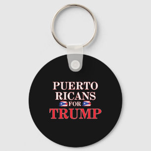 Puerto Ricans For Trump Patriotic American Pride Keychain