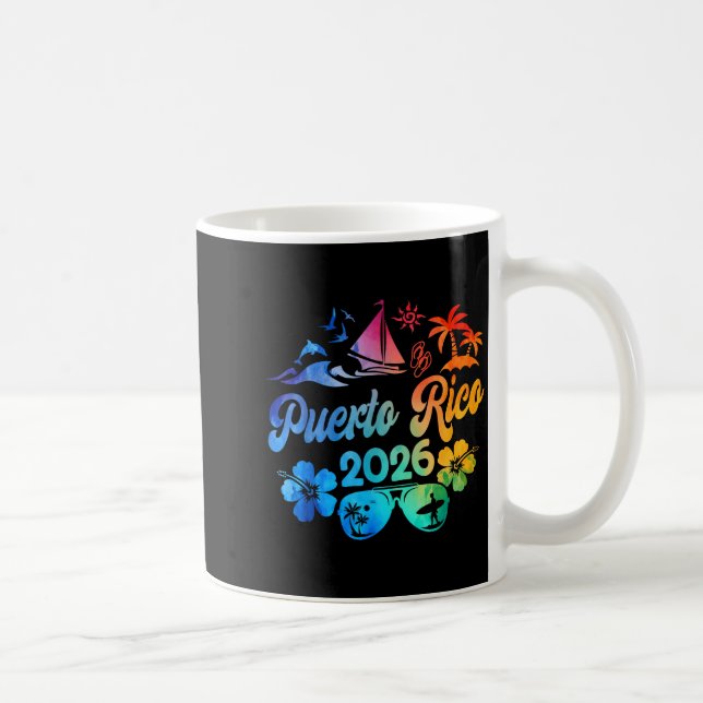 Puerto Rico 2026 Vacation Beach Tie Dye Trip Summe Coffee Mug (Right)