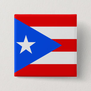 Puerto Rico 2 Inch Square Button