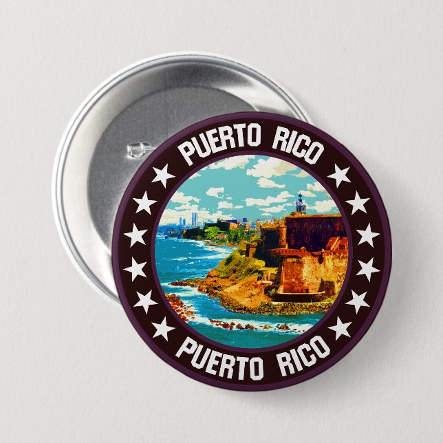 Puerto Rico                                        3 Inch Round Button (Front & Back)