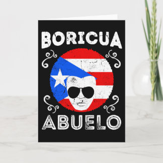 Puerto Rico Abuelo Grandpa Flag Fathers Day Card
