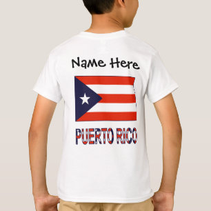 Puerto Rico and Puerto Rican Flag with Your Name T-Shirt