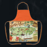 Puerto Rico Apron<br><div class="desc">Wonderful vintage illustrated map of Puerto Rico repurposed as an apron.</div>