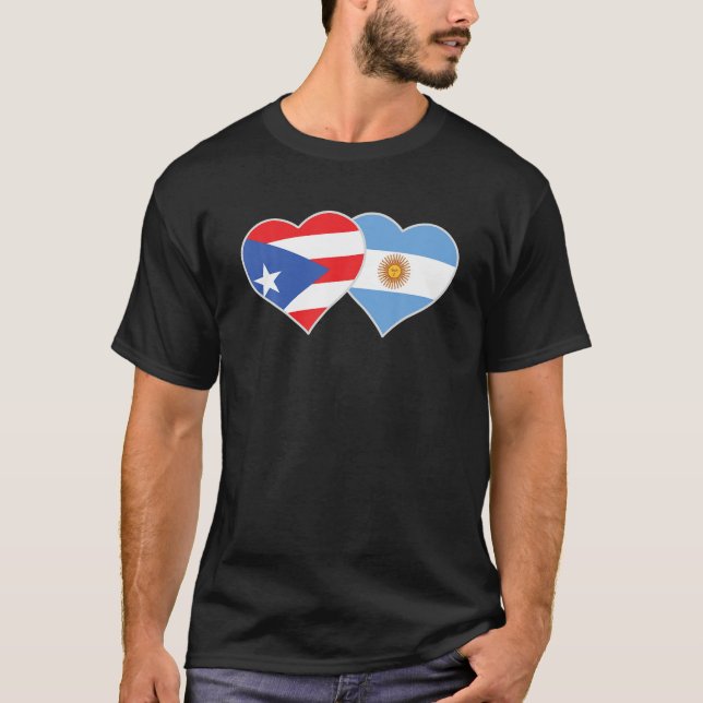 Puerto Rico Argentina Flag Puerto Rican Argentinia T-Shirt (Front)