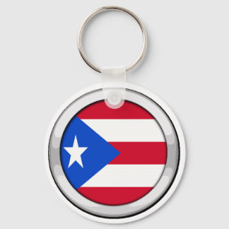 Puerto Rico Badge Keychain