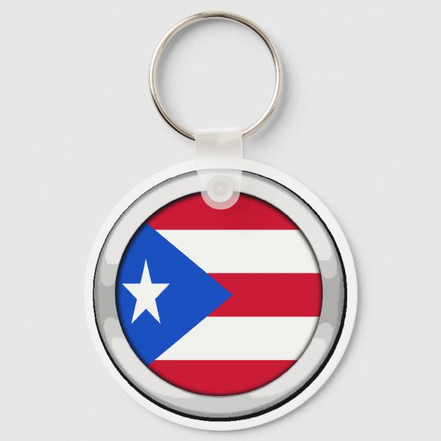 Puerto Rico Badge Keychain (Front)