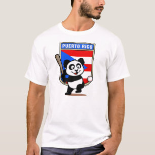 Puerto Rico Baseball Panda (light shirts) T-Shirt