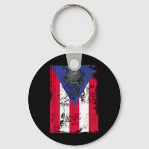 Puerto Rico Basketball  Keychain