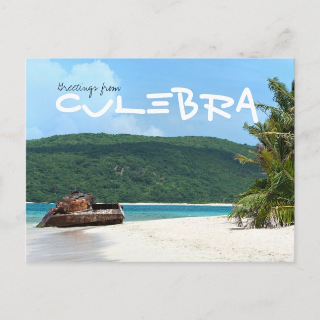 Puerto Rico Beach Tank Postcard (Front)