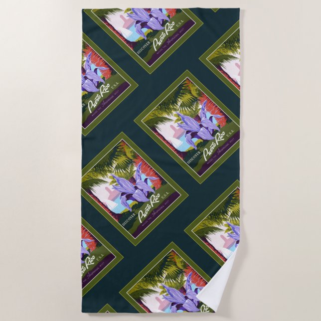 Puerto Rico Beach Towel (Front)