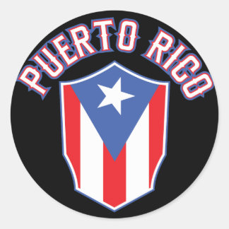 Puerto Rico Big and Bold Classic Round Sticker