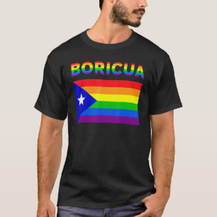 Puerto Rico Boricua Gay Pride Lgbt Rainbow 1 T-Shirt