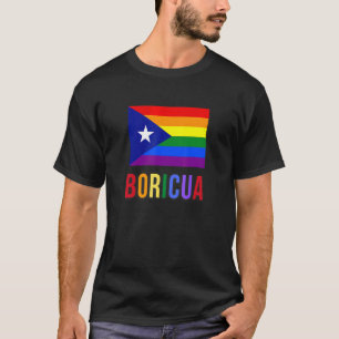 Puerto Rico Boricua Gay Pride Lgbt Rainbow Wepa T-Shirt