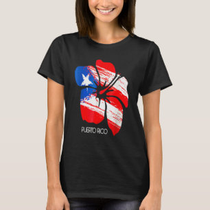 Puerto Rico Boricua Puerto Rican Flag Flower Pride T-Shirt