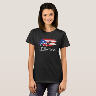 Puerto Rico Boricua Puerto Rican Flag Pride T-Shirt