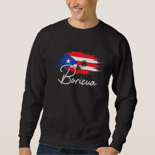 Puerto Rico Boricua Puerto Rican Flag Pride Vintag Sweatshirt