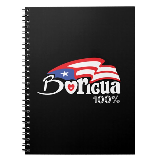 Puerto Rico Boricua T Shirt Notebook (Front)