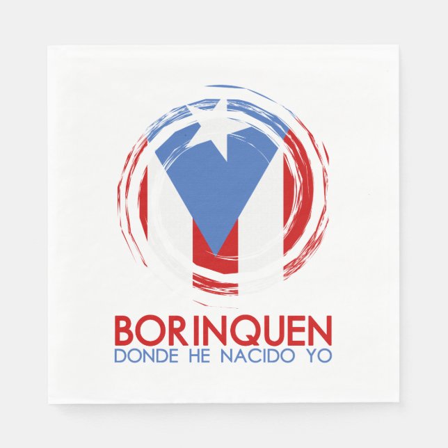 Puerto Rico Borinquen Napkin (Front)