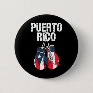 Puerto Rico Boxing Gloves Flag Heritage Boricua Pr 2 Inch Round Button