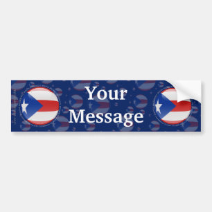 Puerto Rico Bubble Flag Bumper Sticker
