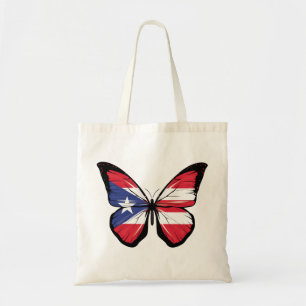 Puerto Rico Butterfly Flag Tote Bag