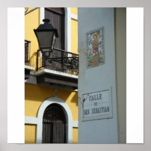 Puerto Rico Calle San Sebastian Poster