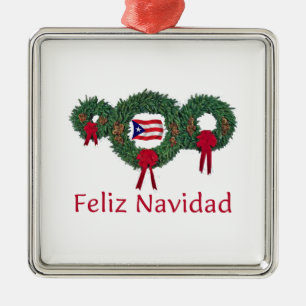 Puerto Rico Christmas 2 Metal Ornament