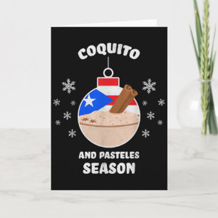 Puerto Rico Christmas Coquito And Pasteles Season  Card