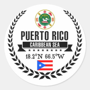 Puerto Rico Classic Round Sticker