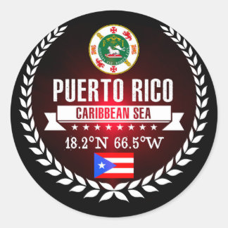Puerto Rico Classic Round Sticker