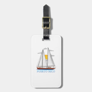Puerto Rico Coastal Nautical Sailing Sailor Luggage Tag