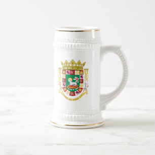 Puerto Rico Coat of Arms Beer Stein