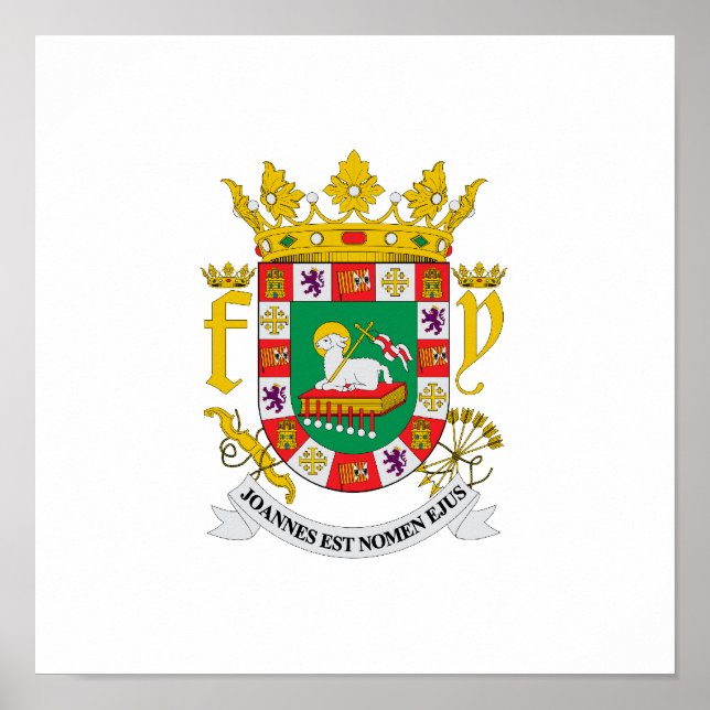 Puerto Rico Coat of Arms Poster (Front)