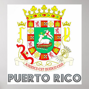 Puerto Rico Coat of Arms Poster