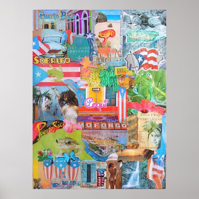 Puerto Rico Collage Poster (Front)