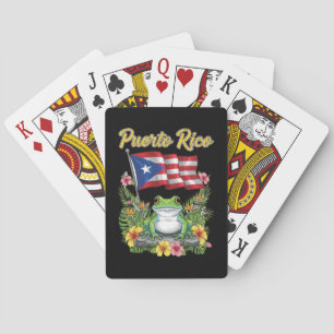 Puerto Rico Coquí Frog Boricua Pride Playing Cards