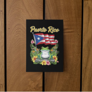 Puerto Rico Coquí Frog Boricua Pride Postcard