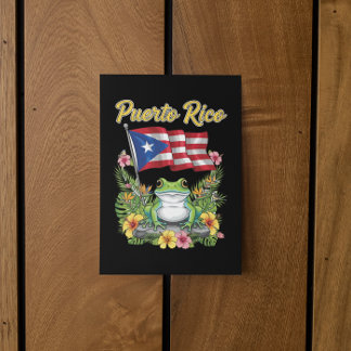 Puerto Rico Coquí Frog Boricua Pride Postcard