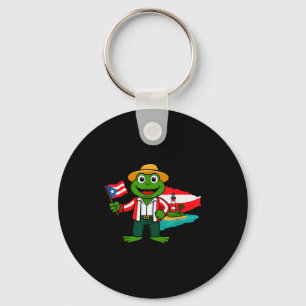 Puerto Rico Coqui Frog Flag Shirt For Men Women Ki Keychain