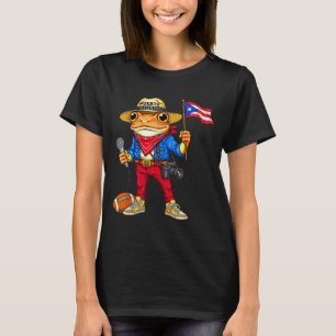 Puerto rico coqui frog street music footballPuerto T-Shirt