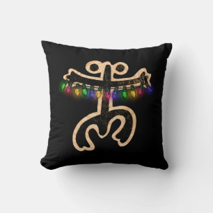 Puerto Rico Coqui Xmas Lights I Navidad Boricua Throw Pillow