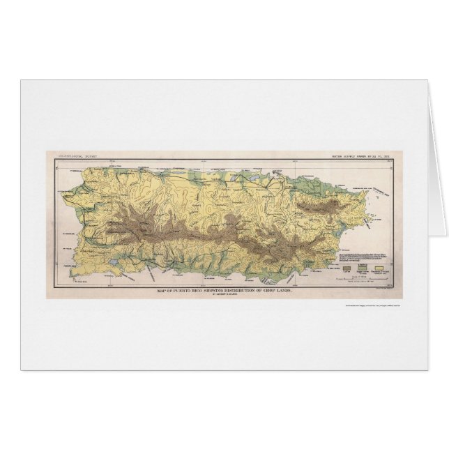 Puerto Rico Crop Map 1899 (Front Horizontal)