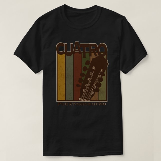 Puerto Rico Cuatro Guitar  T-Shirt (Design Front)