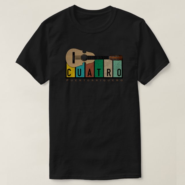 Puerto Rico Cuatro Guitar  T-Shirt (Design Front)